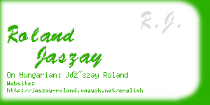 roland jaszay business card